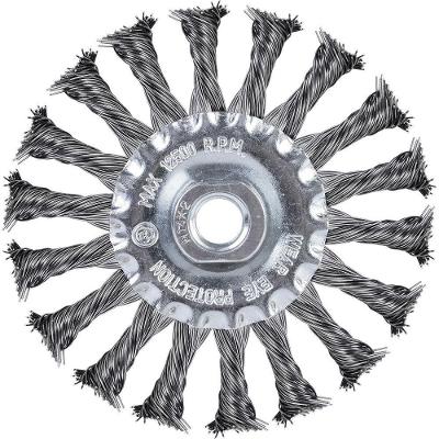 Escova Circular Aço Trançado 4.1-2 Polegadas M14 para Esmerilhadeira Aço Carbono Worker