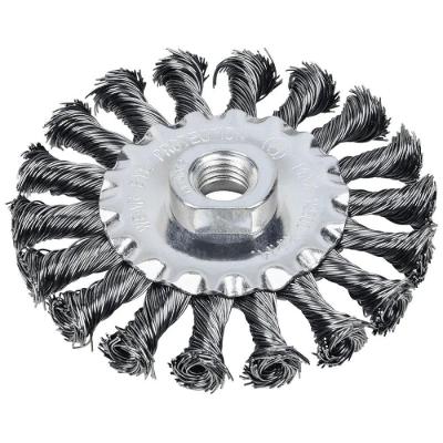 Escova Circular Trançada 4' M14 para Esmerilhadeira Angular Alta Abrasividade Worker