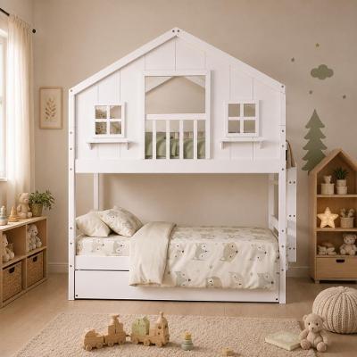 Treliche Infantil Casinha dos Sonhos Varanda Madeira Maciça Branco Housin