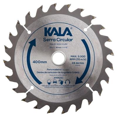 Serra Circular para Madeira 16 Pol 400mm 24 Dentes Kala Disco de Corte
