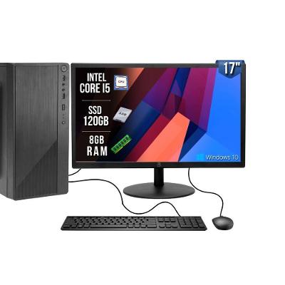 Computador Completo Intel Core I5 650 8GB SSD 120GB Monitor 17 Polegadas Windows 10 Trial