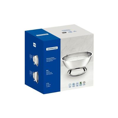 Champanheira Service Aço Inox com Suporte Cromado para 4 Garrafas 12,4L Tramontina