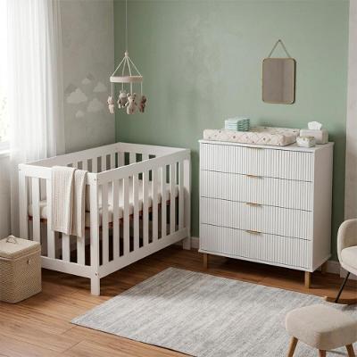 Quarto Bebê Berço Americano BBI56 DM239BR Branco Ditália Móveis