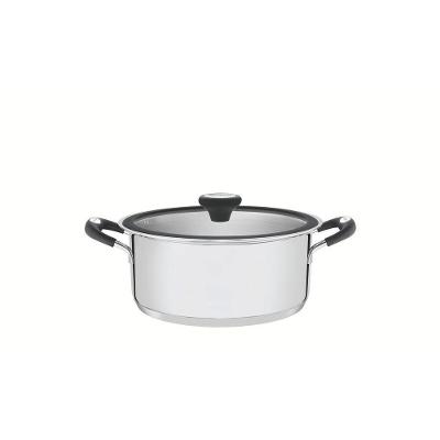 Caçarola Rasa Solar Aço Inox Silicone Fundo Triplo 2,9L Tramontina 20CM
