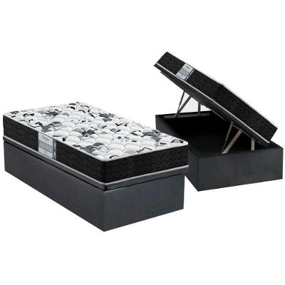 Cama Box com Baú Solteiro Prodormir Advanced Tech1000 Ortopillow Ortopédico Preto Cinza Probel