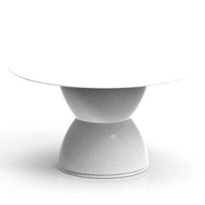 Mesa Lateral Hydro Redonda Plástico Resistente a Umidade e Raio UV Branco I'm In Home 60CM