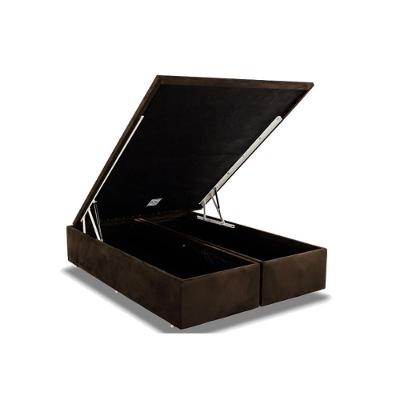 Cama Box com Baú Queen Universal Suede Brown Tecido Ortobom