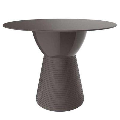Mesa Lateral Apoio Sili Redonda Polipropileno 60CM Cinza