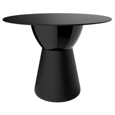 Mesa Lateral de Apoio Sili Redonda Polipropileno Preto 60CM Im In Home