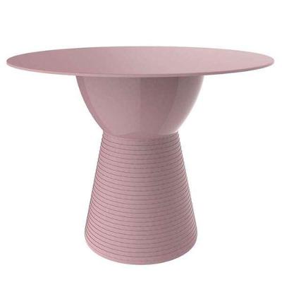 Mesa Lateral Apoio Sili Im In Redonda Plástico Polipropileno 60CM Rosa