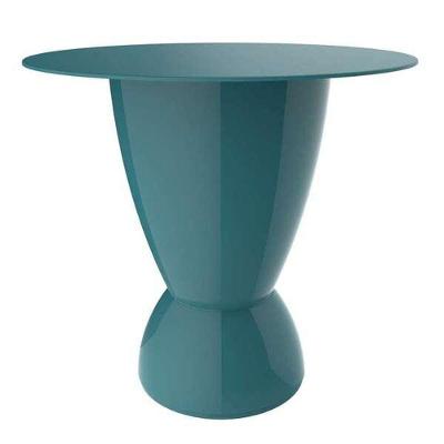 Mesa Lateral Apoio Argo Redonda Plástico 60CM Azul I'm In Home