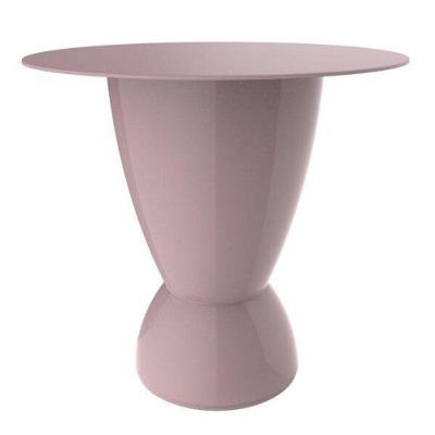 Mesa Lateral Apoio Argo Redonda Plástico 60CM Rosa I'm In Home