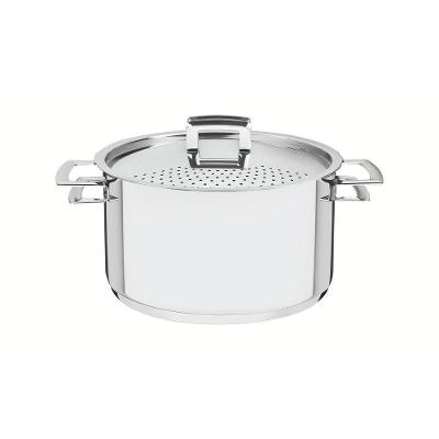Espagueteira Brava Preparo de Massas Aço Inoxidável Fundo Triplo Uso em Cozinha Inox 6,1L Tramontina