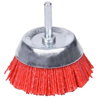 Escova Copo para Limpeza e Acabamento Nylon 76MM Haste 1-4 Worker
