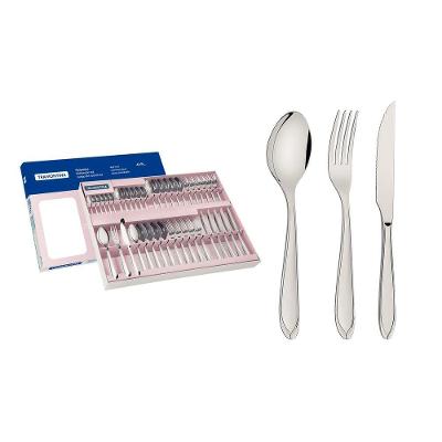 Faqueiro Laguna 42 Peças Aço Inox Brilho para Refeições Completas Tramontina
