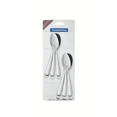 Conjunto de Colheres para Petisco Maresias Aço Inox Brilho 6 Peças Tramontina