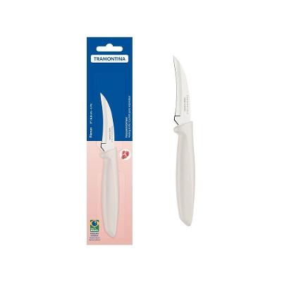 Faca para Tornear Plenus Aço Inox Cabo Polipropileno Off White para Frutas Verduras Legumes