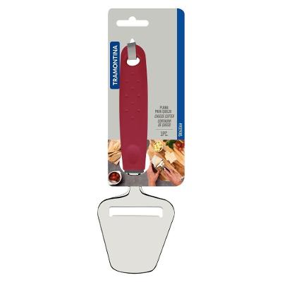 Cortador de Queijo Utilità Fatiador Aço Inox Cabo Polipropileno Vermelho Tramontina