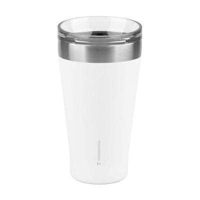 Copo Térmico Exata Bebidas Aço Inox Parede Dupla Branco Tramontina 550ML