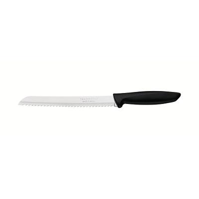 Faca para Pão Plenus Corte Preciso Lâmina Aço Inox Cabo Polipropileno Ergonômico Preto Tramontina