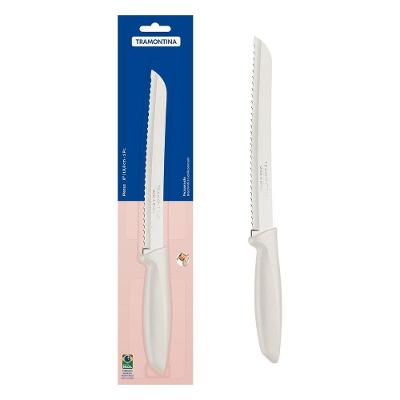 Faca para Pão Plenus Corte Preciso Aço Inox Lâmina Serrilhada Off White Tramontina 8 Polegadas