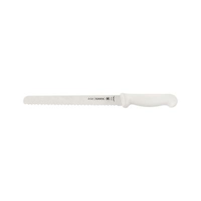 Faca para Pão e Bolo Profissional Master Aço Inox Cabo Polipropileno Antimicrobiano Branco