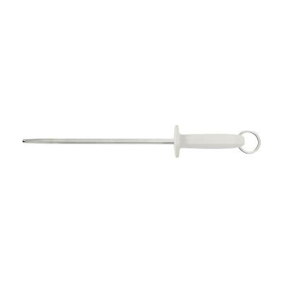 Chaira Estriada Profissional Master Afiação Aço Carbono Polipropileno Antimicrobiano Branco