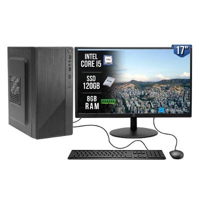 Computador Completo Intel Core I5 650 3.20GHz 8GB SSD 120GB Windows 10 Trial Monitor 17