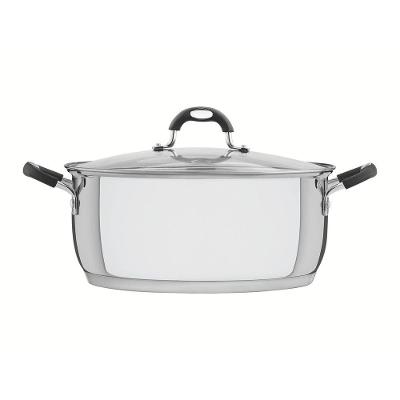 Caçarola Rasa Astro Aço Inox Silicone Fundo Triplo 8,5L 30CM Indução Tramontina