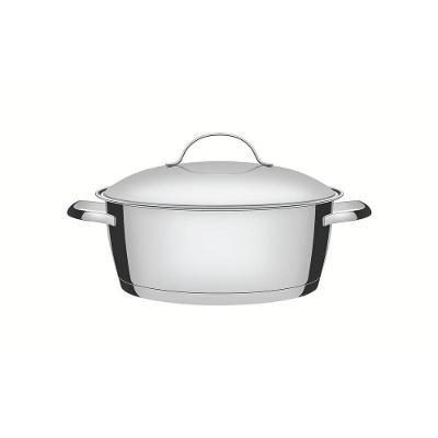 Caçarola Allegra Rasa Aço Inox Fundo Triplo 4,2L Tramontina