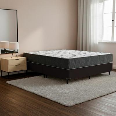 Cama Box Queen Iso 100 D33 Espuma Misto Courino Branco Ortobom