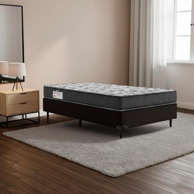 Cama Box com Colchão Solteiro Iso 100 D33 Espuma D33 Tratamento Antiácaro Branco Ortobom