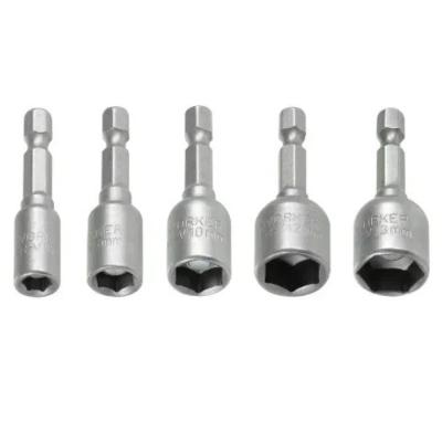 Jogo de Soquetes Magnéticos 1-4 48mm 5 Peças em Aço Cromo Vanádio Worker