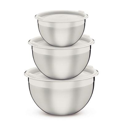 Jogo de Potes Cucina Armazenamento de Alimentos Aço Inox Tampa Plástica Vedação Hermética Tramontina