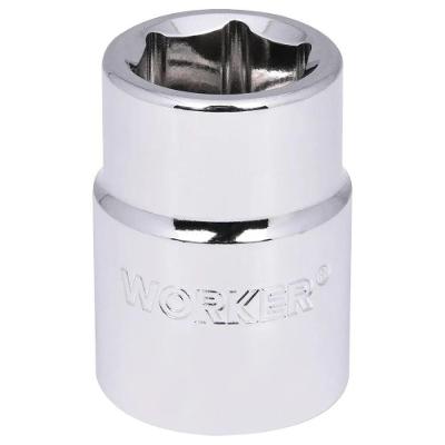 Soquete Sextavado Encaixe 3-4 Pol 19mm Aço Especial Cromado Worker
