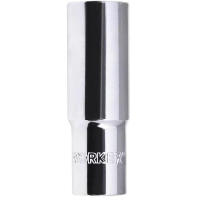 Soquete Estriado Longo 972 18mm Encaixe 1-2 Polegada Aco Cromo Vanadio Worker
