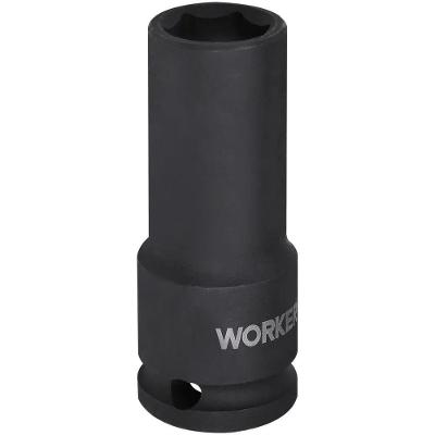 Soquete de Impacto Longo Sextavado 12mm Encaixe 1-2 Polegada Aço Cromo Molibdenio Worker