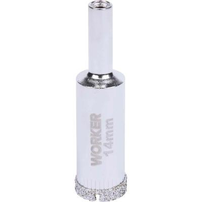 Serra Copo Diamantada 225753 Corte em Porcelana e Vidro 14mm Aço Carbono Worker