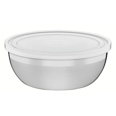 Pote Redondo para Alimentos Freezinox Aco Inoxidavel Tampa Plastica Vedacao Geladeira Freezer 5,8L