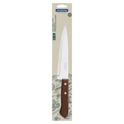 Faca Peixeira e Cozinha Dynamic Corte de Carnes Aco Inox Cabo Madeira Natural Tramontina