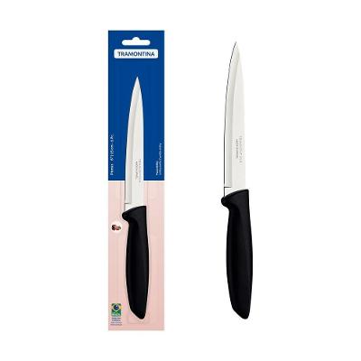 Faca Utility Plenus Corte Aço Inox Tratamento Térmico Cozinha Preto Tramontina 6 Polegadas