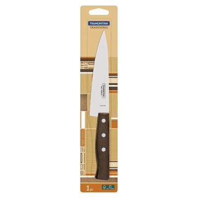 Faca Peixeira Tradicional Aço Inox Cabo Madeira Cozinha Tramontina 6 Polegadas