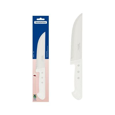 Faca para Cozinha Plenus Corte de Carnes Frutas e Vegetais Aço Inox Branco Tramontina 6 Polegadas