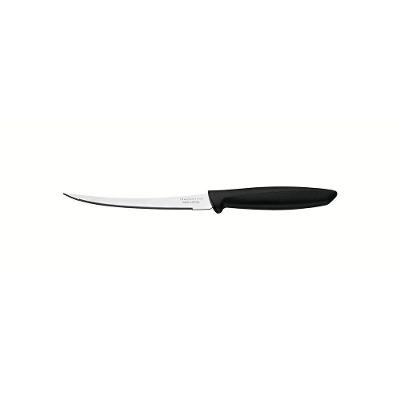 Faca para Tomate Plenus Corte Preciso Aço Inox Cabo Polipropileno Preto Tramontina
