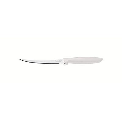 Faca para Tomate Plenus Corte Microsserrilhado Aço Inox Cabo Polipropileno Off White Tramontina