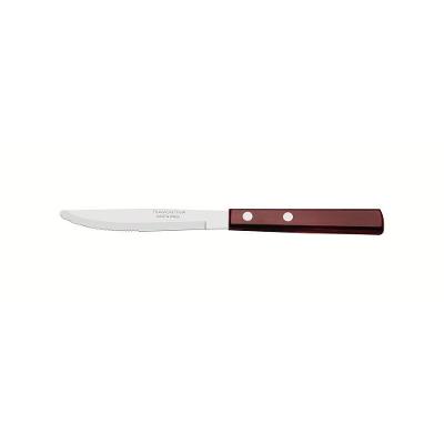Faca para Sobremesa Polywood Aço Inox Cabo Madeira Tratada Vermelho Tramontina