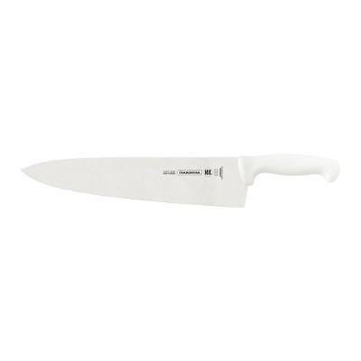 Faca para Carne Profissional Master Aço Inox Cabo Polipropileno Branco Proteção Antimicrobiana