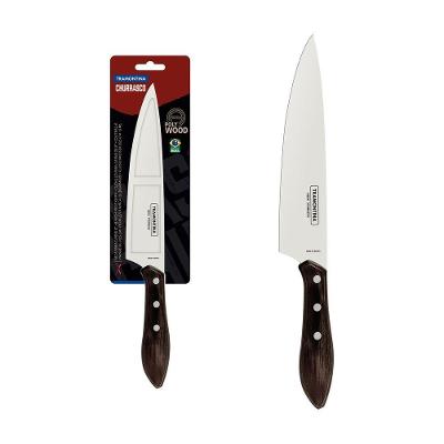 Faca para Carne Polywood Corte Preciso Aço Inox Madeira Tratada Churrasco Castanho Tramontina