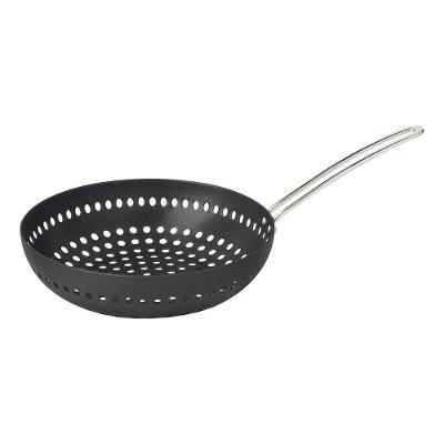 Grelha Wok para Churrasco Furada Alumínio Anodizado com Cabo Uso em Churrasqueiras Tramontina
