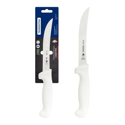 Faca para Desossar Profissional Master Aço Inox Cabo Polipropileno Branco Antimicrobiano Açougue
